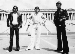 This November 1977 handout photo shows British rock band Emerson, Lake and Palmer, with, from left, Keith Emerson, Greg Lake and Carl Palmer. – PHOTO VIA AP