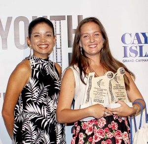 Rita Estevanovich of the Cayman National Cultural Foundation and Grace Ruby