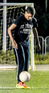 James Christian, 17, of CBFC practices his moves.