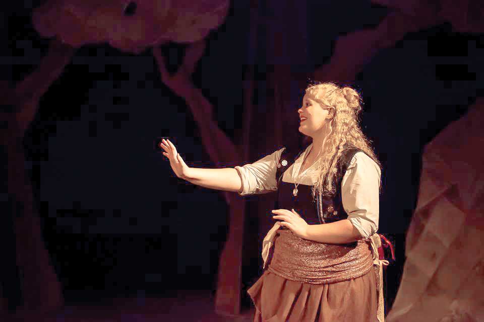 Melanie Ebanks performs in 'Love's Labour's Lost' on the stage in Germany.