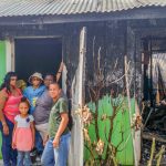 Mother and child rescued from burning building