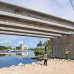 New Festival Green bridge at Camana Bay takes shape