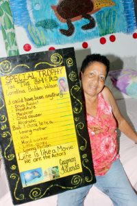Corinthia Bodden-Wilson created a poster to remind her that life is like a movie.