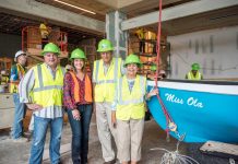 Kimpton’s catboat arrives at its new home