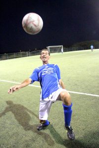 Ryan Bush shows his skills on the playing field.