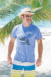 Not only can you sport a fetching 'MO'; you can also wear an awesome T-shirt promoting the cause.