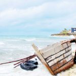 Cuban migrant boat remains where it ran aground in January
