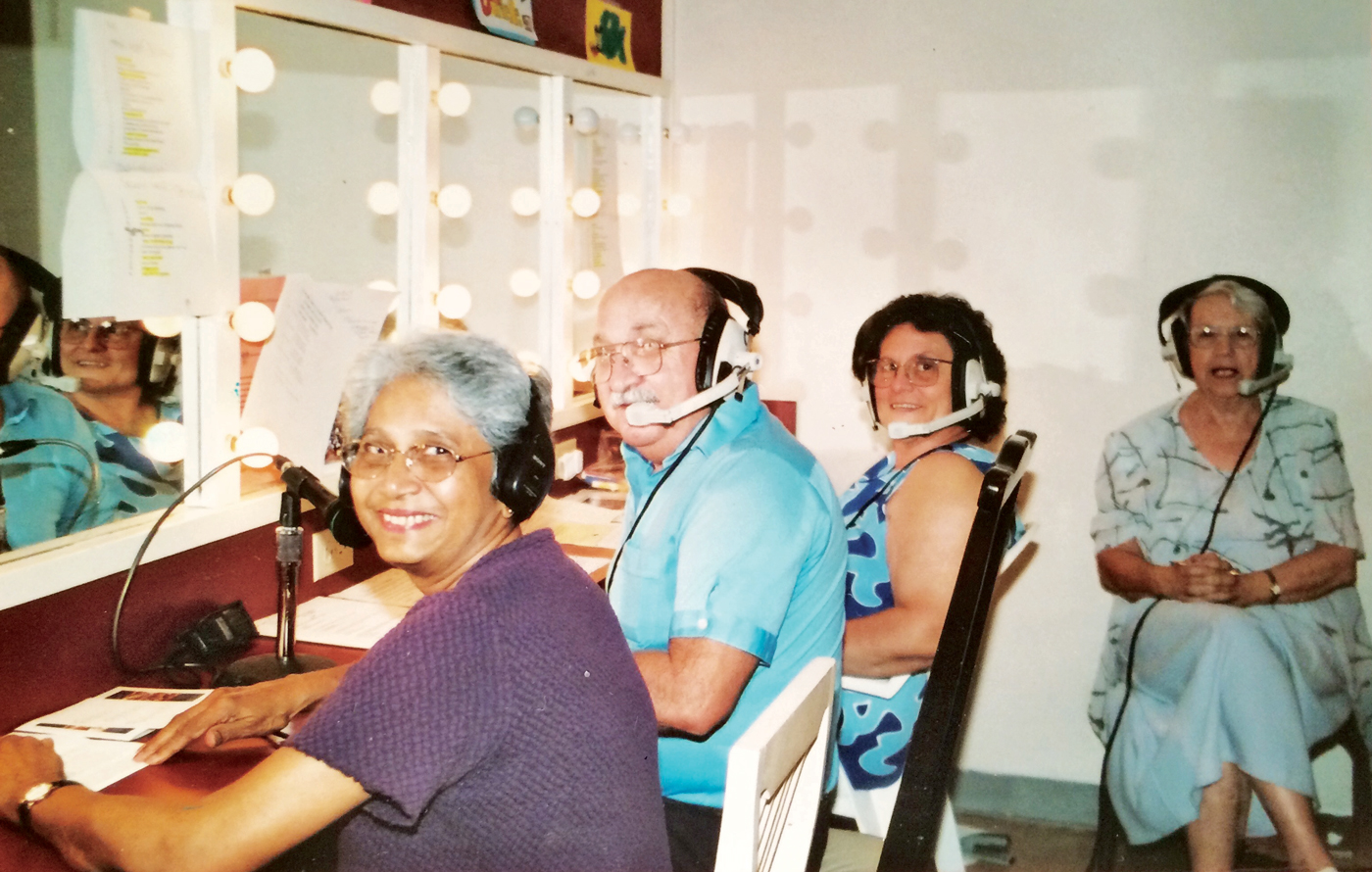 Back in the days before television. From left, Iva Good, Richard Arch, Andrea Bothwell and Olive Miller.
