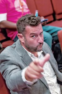 Joe Avary enjoys the show at the Prospect Playhouse Theatre.