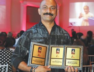 Chef Vidyadhara Shetty holds his trifecta of awards: Chef of the Year, Best Décor and Best Place for Dinner.