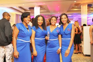 From left, Karis-Ann Gordon, Racquel Watson, Joan Forrest-Henry, and Avadaugn Sinclair from The Best Dressed Chicken.