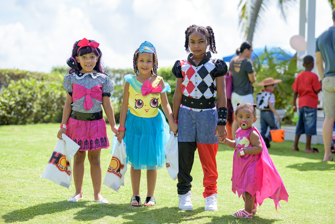 Kids had a great time showing off their colorful costumes.
