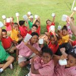 Principal, students share cup of cocoa