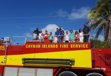 Firemen bring Santa to Little Cayman