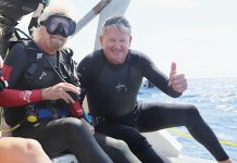 Sir Richard Branson, Guy Harvey take in grouper spawning off Little Cayman