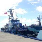 Sea Shepherd anti-poaching vessel docks in Grand Cayman