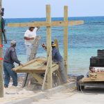 Fishermen get a cleaning table
