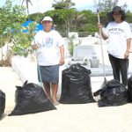 Volunteers clean up Boatswains Bay Cemetery