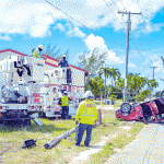 Car flips after hitting light pole