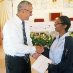 St. Ignatius student receives iPad for quiz result