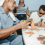 Northward prisoners turn their hands to leather working