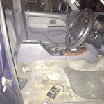 Front seats stolen from parked car