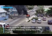 Car fire blocks North Church Street traffic