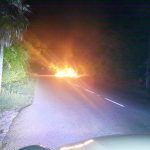 Fiery vehicle accident injures two on Brac