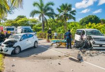 West Bay crash closes Town Hall Road