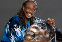 A night of steel pan and Christmas lights