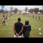Soccer star Altidore mixes with local players