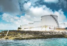 Proposed wall to protect fuel depot from sea and sabotage