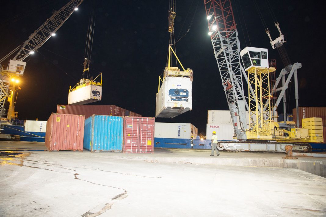 Shipping containers at Port Authority