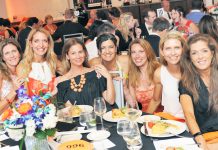 Glows orange: Meals on Wheels Gala