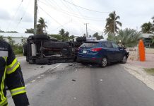 Crash closes Bodden Town Road
