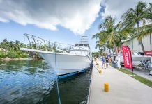 Boat enthusiasts cruise at Harbour House Marina
