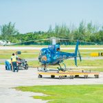 Helicopter makes emergency landing at airport