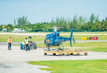 Helicopter makes emergency landing at airport