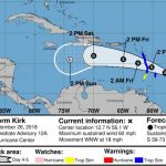 Tropical Storm Kirk expected to weaken by weekend