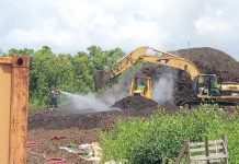 Fire chief gives update on smoldering tire-fill site