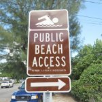 Beach access signs being erected