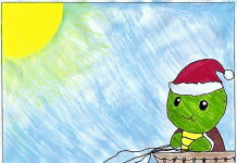 Schoolgirls design Christmas cards for fundraiser