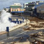 Rough waves create unsafe conditions along waterfront