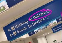 Airport sign gaffe widely shared on social media