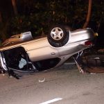 Car crashes on North Side Road
