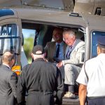Prince Charles hitches ride on police helicopter