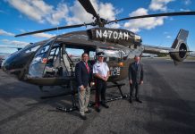 New police helicopter touches down