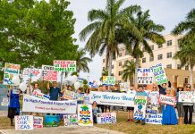 Save Barkers Beach demonstrators gather