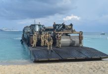 British Navy lands at Governors Beach