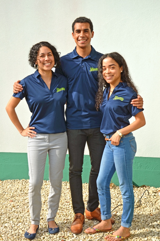 Josephine Montoya (L) with her Sportista co-owners and siblings Naoki and Emelina